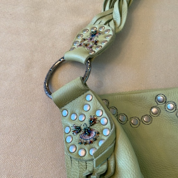 Betsey Johnson bag, green includes satin bag cover - Picture 2 of 6